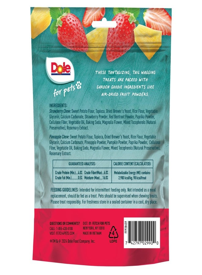 دولي مكافآت دول فور بيتس فريشلي فيتشد للكلاب، بنكهة الفراولة والأناناس | مصنوعة من فواكه حقيقية، خالية من القمح والذرة والصويا والنكهات والألوان والمواد الحافظة الاصطناعية، 7 أونصة - عبوة من 6 قطع - Image 5